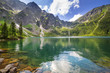 Leinwandbild Motiv Beautiful scenery of Tatra mountains and lake in Poland