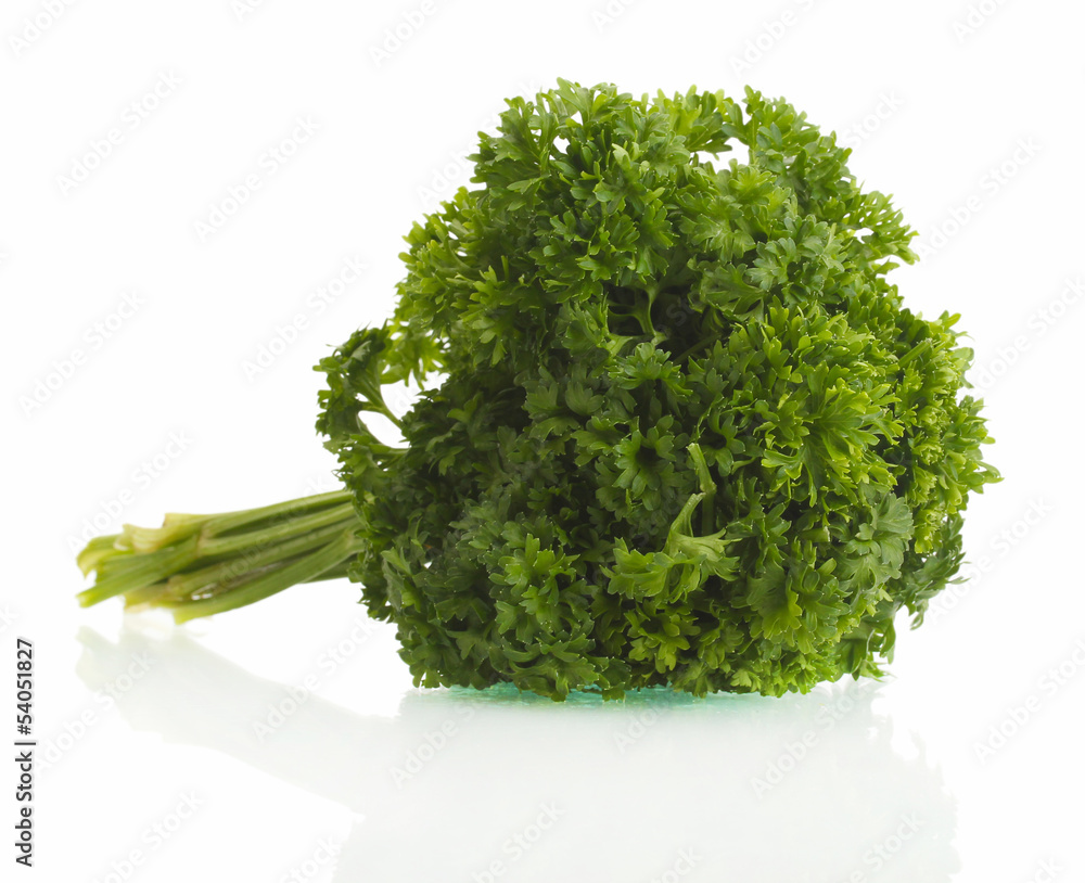 fresh parsley isolated on white