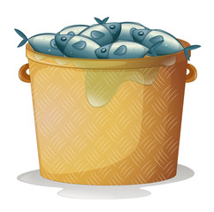 Sticker - A bucket of fish