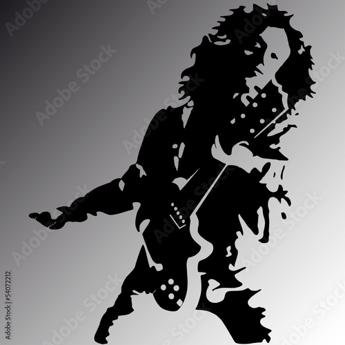 Obraz w ramie Rock guitar player