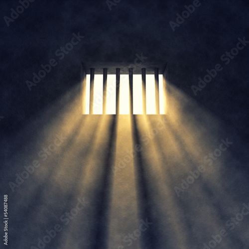 Fotografia, Obraz  Prison cell interior , barred window