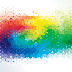 Leinwandbilder - Abstract colors background of DNA molecule structure.