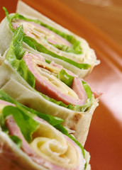 Wall Mural - healthy club sandwich pita bread roll