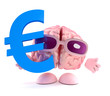 © Steve Young - Brain holds Euro currency symbol