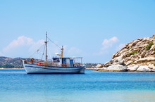 Fishing Boat At Mediterranean Sea