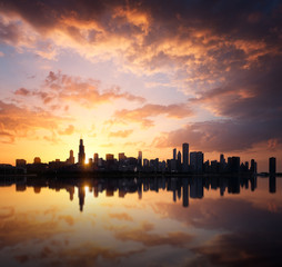 Fototapete - Chicago skyline
