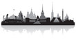 Saint Petersburg city skyline vector silhouette