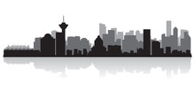 Vancouver Canada City Skyline Vector Silhouette