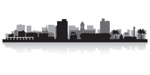 port elizabeth city skyline vector silhouette