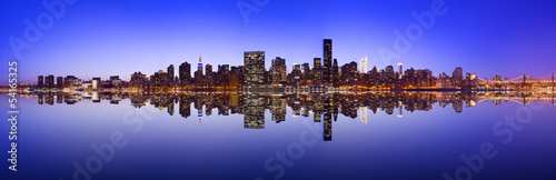 Plakat na papierze fotorealistycznym Panorama panoramę Manhattanu w centrum Manhattanu