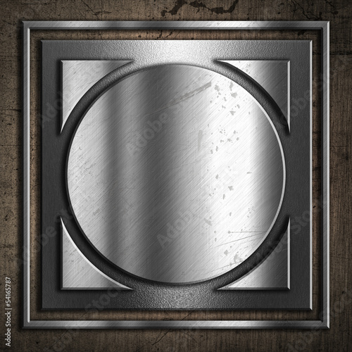 Board z aluminiowym obramowaniem Tło metalu i grunge