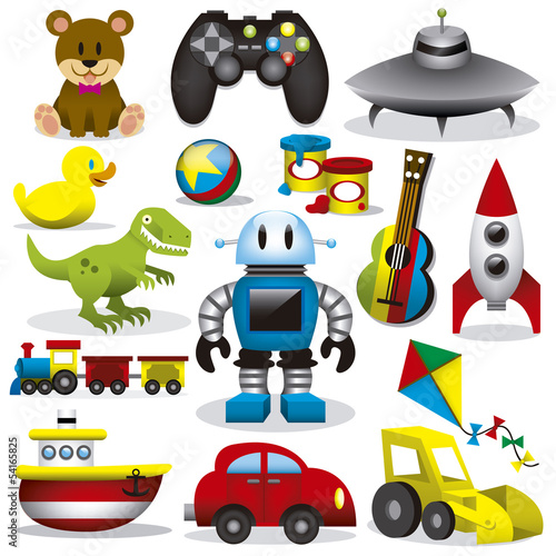 Fototapeta dla dzieci Vector Toys Set