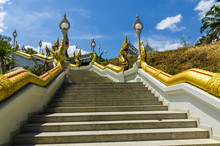 Decoration Stairs Dragons In A Buddhist Temple