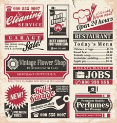 Poster - Retro newspaper ads design template