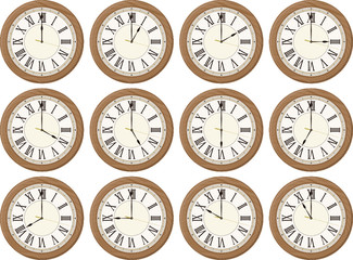 Wall Mural - clocks