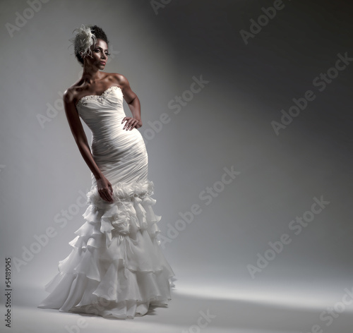 Nowoczesny obraz na płótnie African-American bride