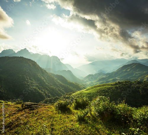 Naklejka na szybę Mountains in Vietnam