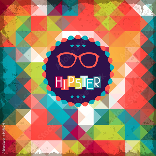 Plakat na zamówienie Hipster background in retro style.