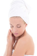 © Di Studio - beautiful  woman with towel on head isolated over white backgrou