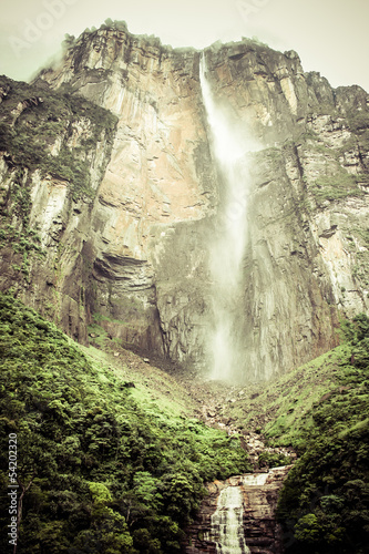Fotoboard na płycie Anioł upada (salto anioł), najwyższe wodospady świata, wenezuela
