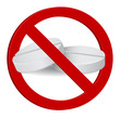 no drug - stop pill 3d sign