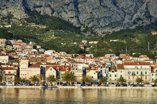 Tapeta ścienna Piękne promenadowe morze makarska w Chorwacji