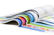 Color magazines isolated on the white background