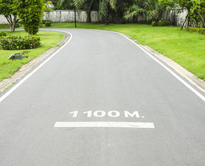 asphalt way in the park