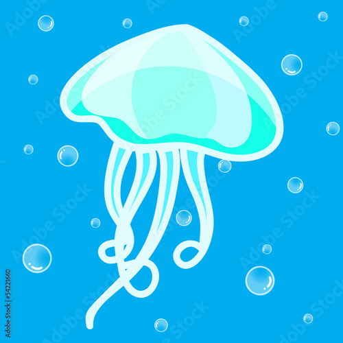 Board z aluminiowym obramowaniem Kreskówka jellyfish