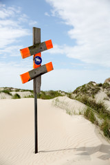 Schild: Achtung Pferde - Norderney, Deutschland