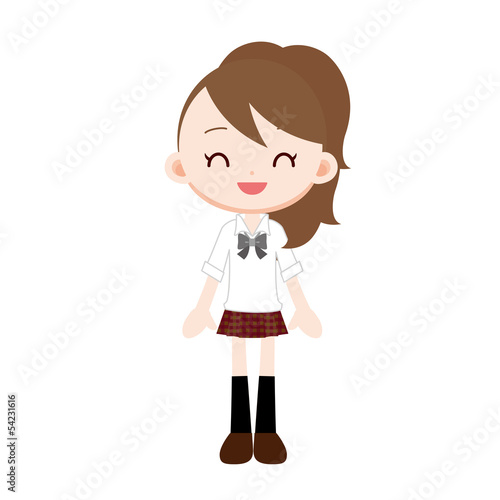 金髪の女子高生 赤チェックスカート Stock Illustration Adobe Stock 金髪の女子高生 赤チェックスカート Stock Illustration Adobe Stock