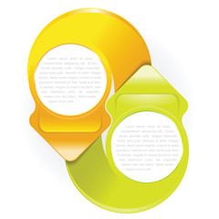 Aufkleber - Vector abstract background with two arrows