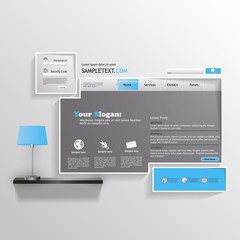 Wall Mural - minimilistic abstract website template