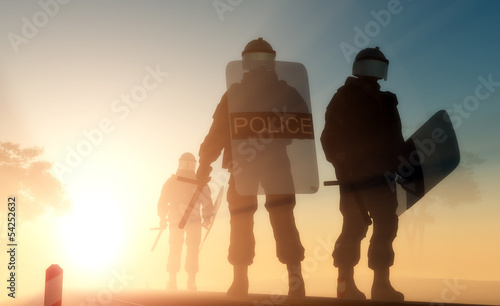 Board z aluminiowym obramowaniem Policja.