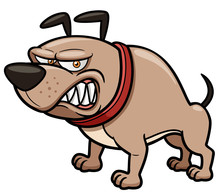 Vector Illustration Of Angry Dog