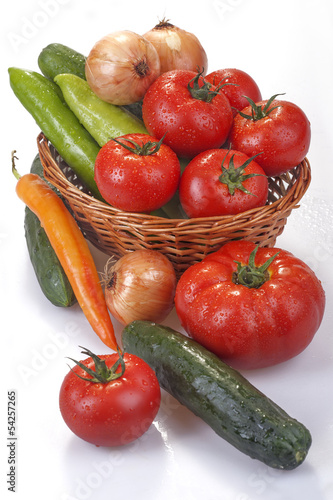 Tapeta ścienna Świeżo zebrane organiczne warzywa