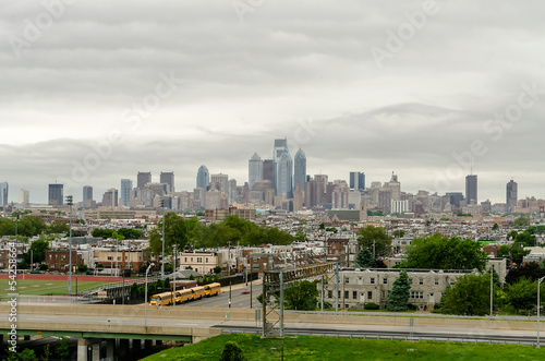 Board z aluminiowym obramowaniem Philadelphia skyline