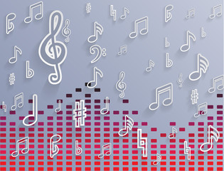 Wall Mural - Abstract music background