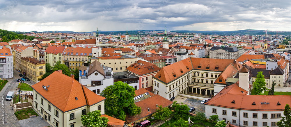 Obraz na płótnie Panorama of Brno, Czech Republic w salonie