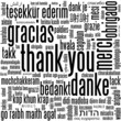 THANK YOU Card (thanks gratitude appreciation message tag cloud)
