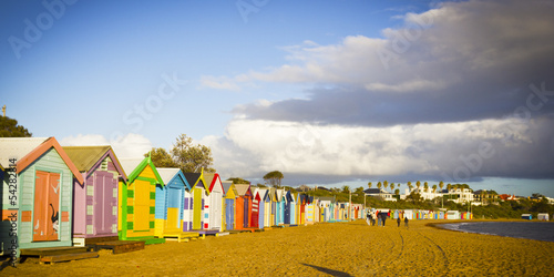 Tapeta ścienna Brighton pudełka do kąpieli z rzędu