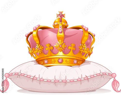 Naklejka na meble Crown on the pillow