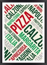 Pizza Words Cloud Poster