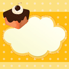 Poster - A stationery with a chocolate cake