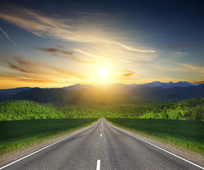 Poster - road in mountain.