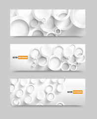 Wall Mural - vector illustration with 3d circles banners