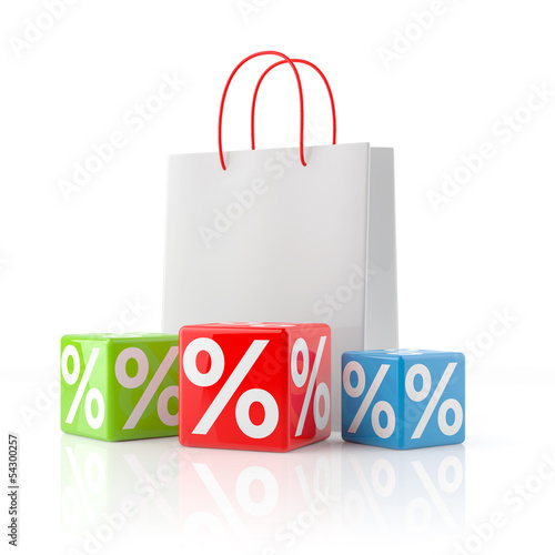 torba-na-zakupy-z-procentem-3d-ilustracja