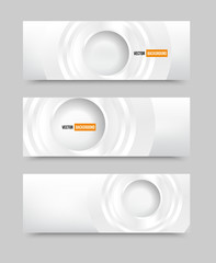 Wall Mural - vector illustration with 3d circles banners