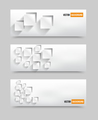 Wall Mural - vector illustration with 3d squares banners