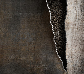 Wall Mural - grunge metal background with torn edges